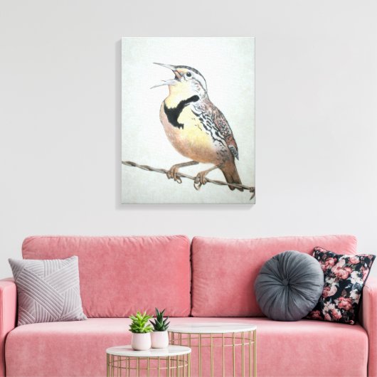 Meadowlark Canvas Afdruk (Insitu (Woonkamer))