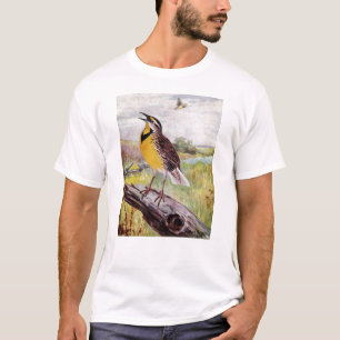 Meadowlark op een filiaal t-shirt