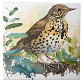 Meadowlark op een stevige witte achtergrond op een tegeltje