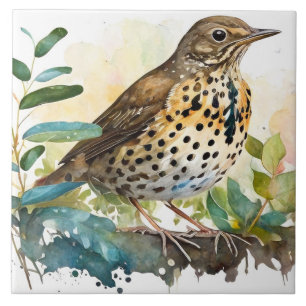 Meadowlark op een stevige witte achtergrond op een tegeltje