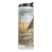 Meadowlark Songbird Waterverf Prairie Tumbler Thermosbeker (Gedraaid links)