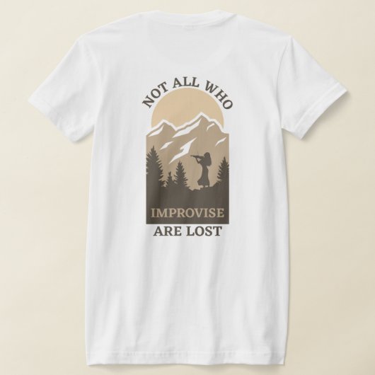 Meadowlark Violin Not All Who Improvise are Lost T-shirt (Laag Achter)