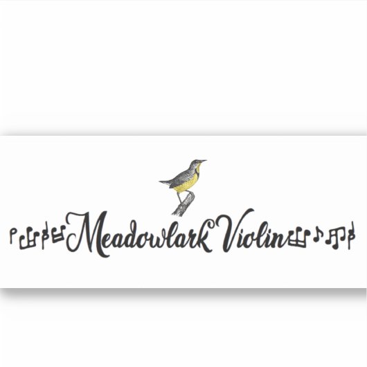 Meadowlark Violin Sticker (Voorkant)