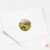 Meadowlight Morning -  Ronde Sticker (Envelop)