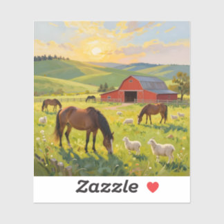 Meadowlight Morning - Vierkante Vinyl Sticker