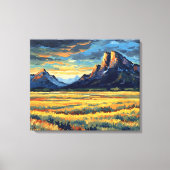 Meadows and Mountains Canvas Afdruk (Voorkant)