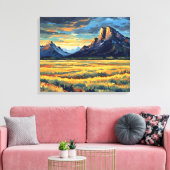 Meadows and Mountains Canvas Afdruk (Insitu (Woonkamer))