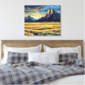 Meadows and Mountains Canvas Afdruk (Insitu (Slaapkamer))