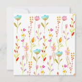 Meadows bloemen volwassenen Birthday uitnodiging (Achterkant)