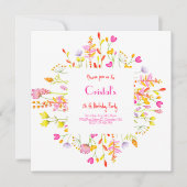 Meadows bloemen volwassenen Birthday uitnodiging (Voorkant)