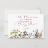 Meadows bloemen volwassenen bloemenverjaardag bedankkaart (Voorkant)