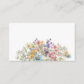 Meadows kleurrijke bloemen volwassen Verjaardag Informatiekaartje (Achterkant)