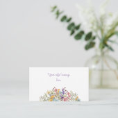 Meadows kleurrijke bloemen volwassen Verjaardag Informatiekaartje (Staand voorkant)