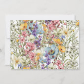 Meadows kleurrijke bloemen volwassen verjaardag ui kaart (Achterkant)