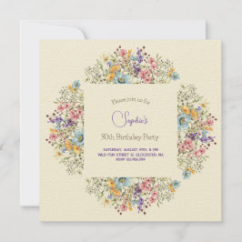 Meadows kleurrijke bloemen volwassen verjaardag ui kaart