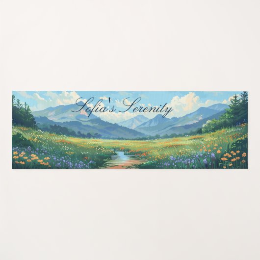 Meadows Mountains en Flowers Natuur Serenity Yogamat (Voorkant (horizontaal))