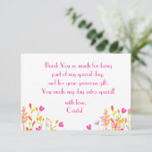 Meadows neon bloemen volwassenen Verjaardag Bedankkaart (Staand voorkant)