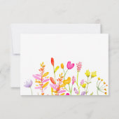 Meadows neon bloemen volwassenen Verjaardag Bedankkaart (Achterkant)