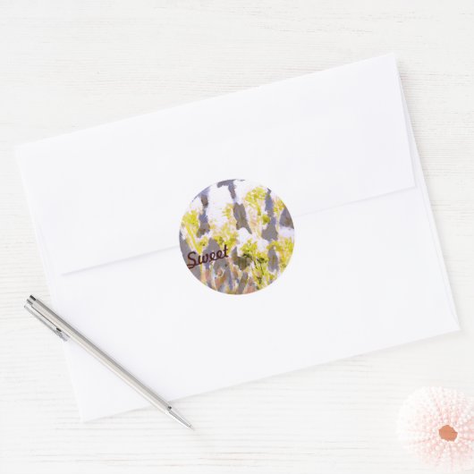 Meadowweet Ronde Sticker (Envelop)