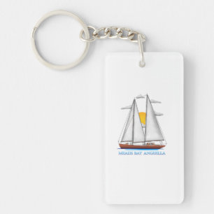 Meads Bay Anguilla Coastal Nautical Sailing Sailor Sleutelhanger
