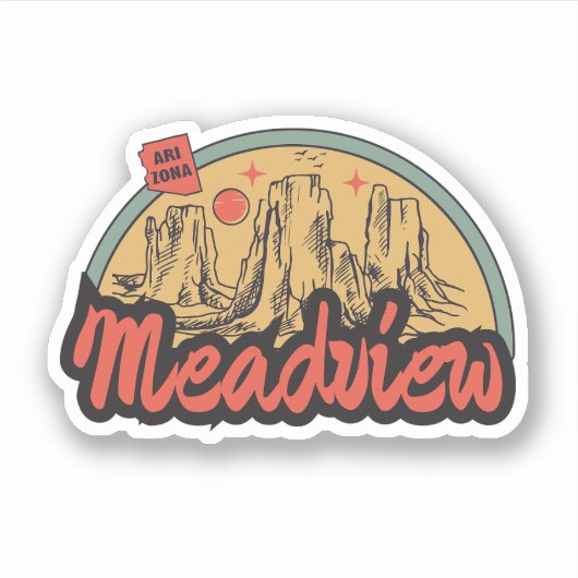 Meadview, Arizona Sticker (Voorkant)