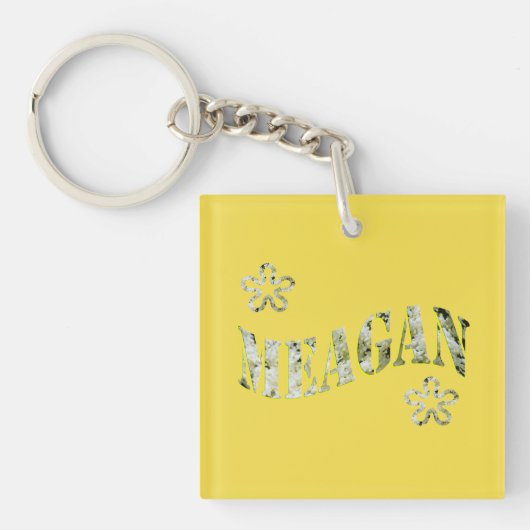 Meagan, Dames Name Logo, Sleutelhanger (voorkant)