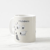 Mêahdness Funny Sheep Dog Pen Sketch Cartoon Koffiemok (Voorkant links)