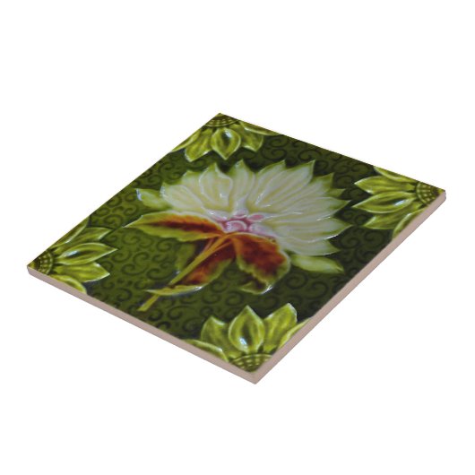 Meakin Art Nouveau Majolica Faux Repro Tegeltje (Zijkant)