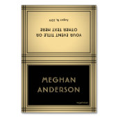 Meal Choice Classic Black & Gold Border Place Card Kaart (Voorkant)