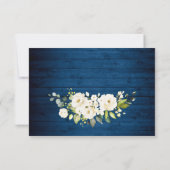 MEAL CHOICE Elegant White Roses Rustic Wedding RSVP Kaartje (Achterkant)