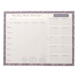 Meal Planner Paarse stroom Notitieblok