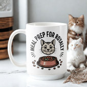 Meal Prep for Royalty | Cat Humor Design Koffiemok