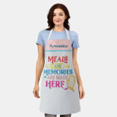 Meals Memories Kitchen Koking Citaat Vrouwen Schort (Gedragen)