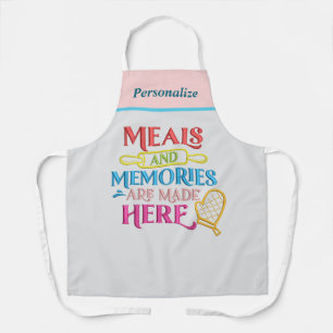 Meals Memories Kitchen Koking Citaat Vrouwen Schort