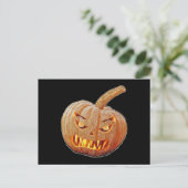 Mean and Ugly Pumpkin Face Briefkaart (Staand voorkant)