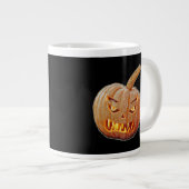 Mean and Ugly Pumpkin Face Grote Koffiekop (Voorkant rechts)