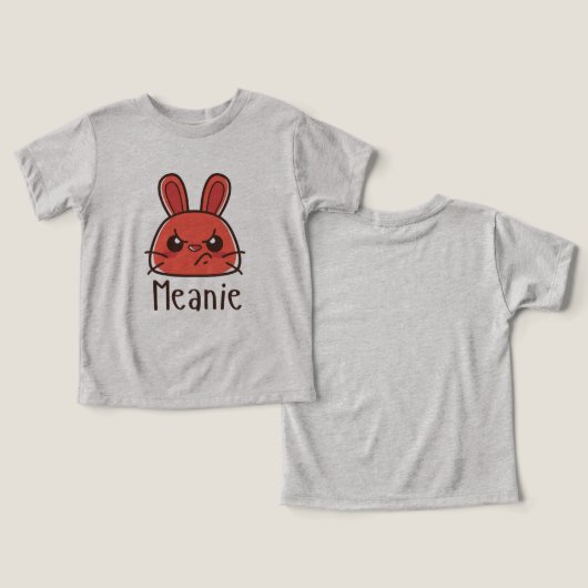 Mean Bunny Humor T-shirt (Ontwerp Voorkant & Achterkant)