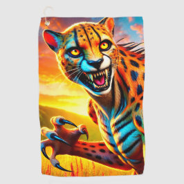 Mean Cheetah Golfhanddoek