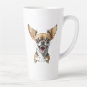 Mean Chihuahua | Grappige honden Latte Mok (Rechts)
