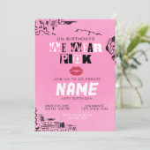 Mean Girls Roze Uitnodiging (Staand voorkant)