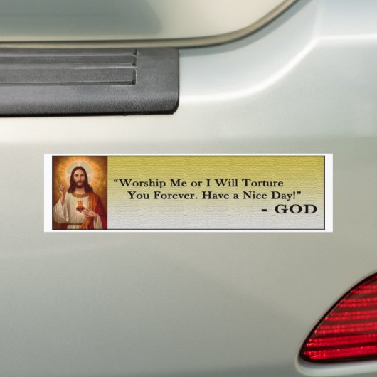 Mean God Quote Bumpersticker (Op auto)
