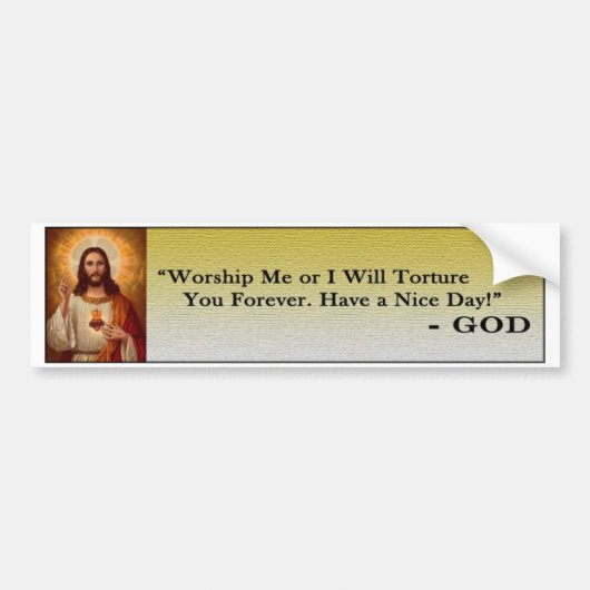 Mean God Quote Bumpersticker (Voorkant)