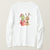 Mean Green Coffee, Funny Christmas Caffeine Vibes T-shirt (Design voorkant)