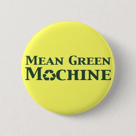 Mean Green Machine Cadeaus Ronde Button 5,7 Cm (Voorkant)