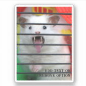 Mean Hamster Sticker (Voorkant)