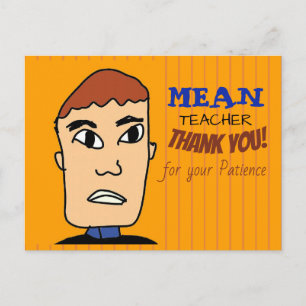 Mean leraar Bedankt voor je geduld Briefkaart