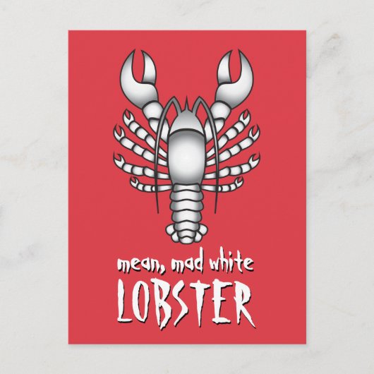 Mean Mad White Lobster Jordan Peterson Meme Briefkaart (Voorkant)