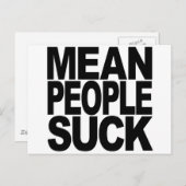 Mean People Suck Briefkaart (Voorkant / Achterkant)