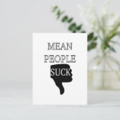 Mean People Suck Briefkaart (Staand voorkant)