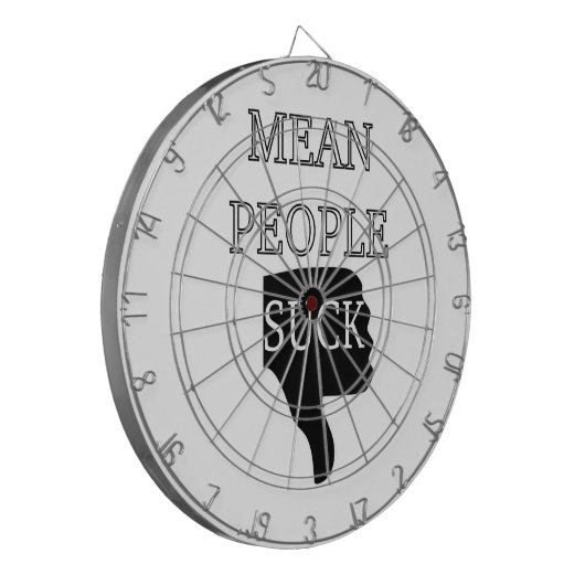 Mean People Suck Dartbord (Voorkant Links)